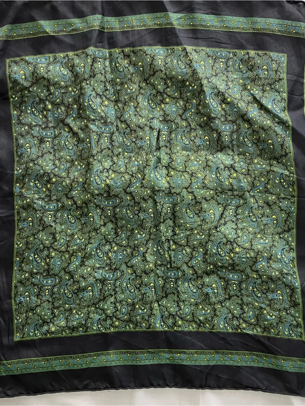 100% Silk Luxury Italian Paisley Print Women’s Square Scarf